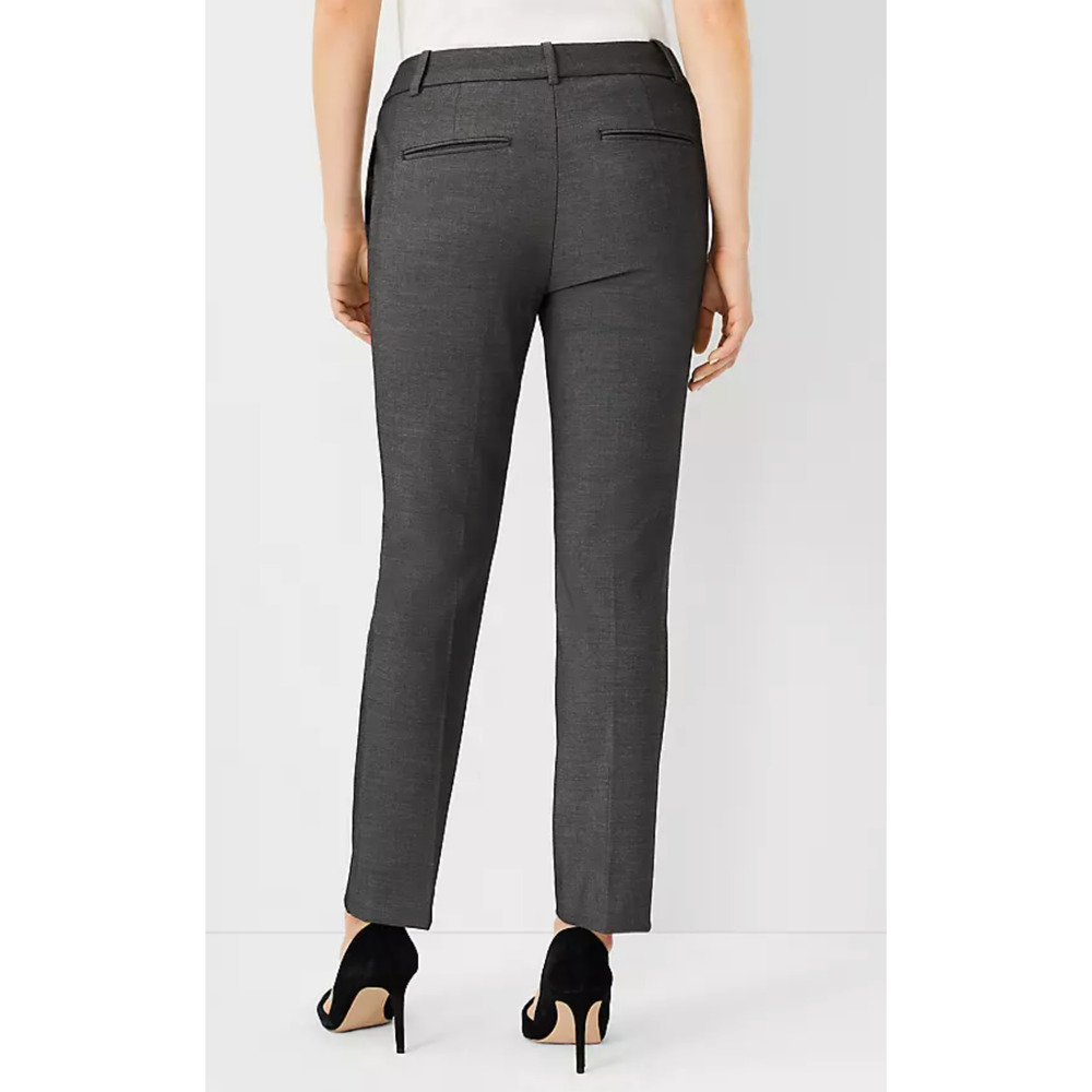 NEW ANN TAYLOR DARK GREY CURVY FIT BI-STRETCH ANKLE PANTS SZ 4 - Picture 3 of 9
